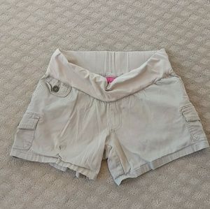 Maternity khaki shorts